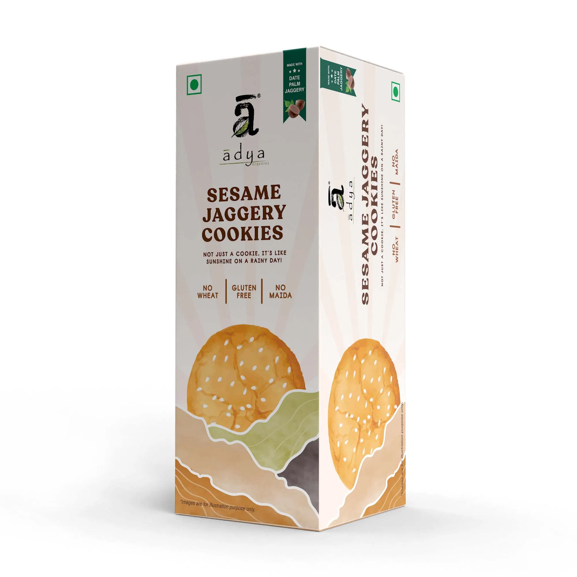 Adya Organics Sesame Jaggery Cookies - 100gms